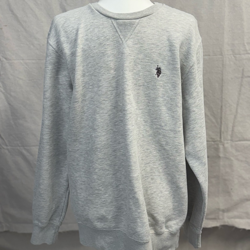 U.S. Polo Assn. Light Gray Crewneck Sweater